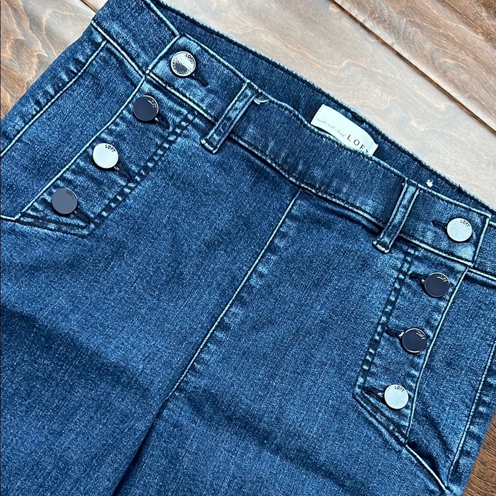Women's Blue High-Waisted Sailor Jeans